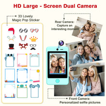 Load image into Gallery viewer, PTHTECHUS P1 2.8&quot; Kids Toy Phone Toddler Phone with Dual Camerafor 3-7 Y/O Green