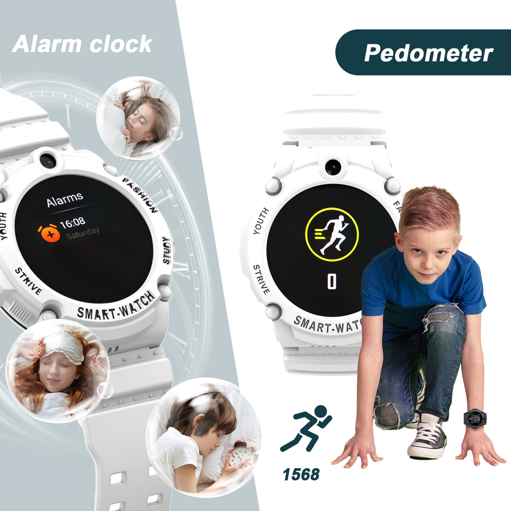 PTHTECHUS S02 Kids Smartwatch 4G with Phone GPS SOS White