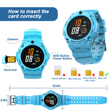 Load image into Gallery viewer, PTHTECHUS S02 Kids Smartwatch 4G with Phone GPS SOS Blue