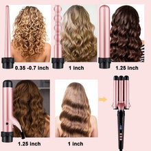 Load image into Gallery viewer, CI01 5 in 1 Curling Irons Set 0.35-1.25 Inch Auto Hair Curler Set