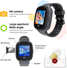 Load image into Gallery viewer, PTHTECHUS T30 Kids Smartwatch 4G with Phone GPS SOS Black