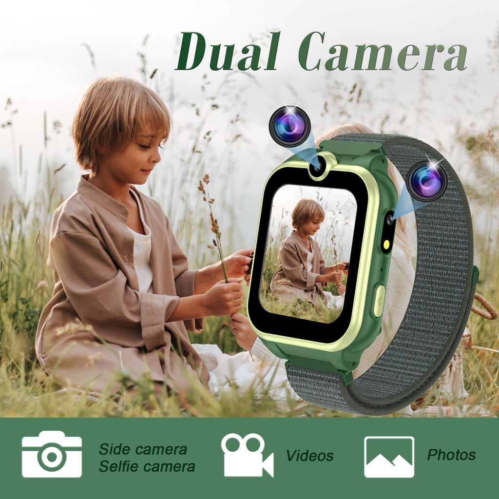 PTHTECHUS X16 1.54" Kids Smart Watch for Boys Girls Kids Smartwatch Green