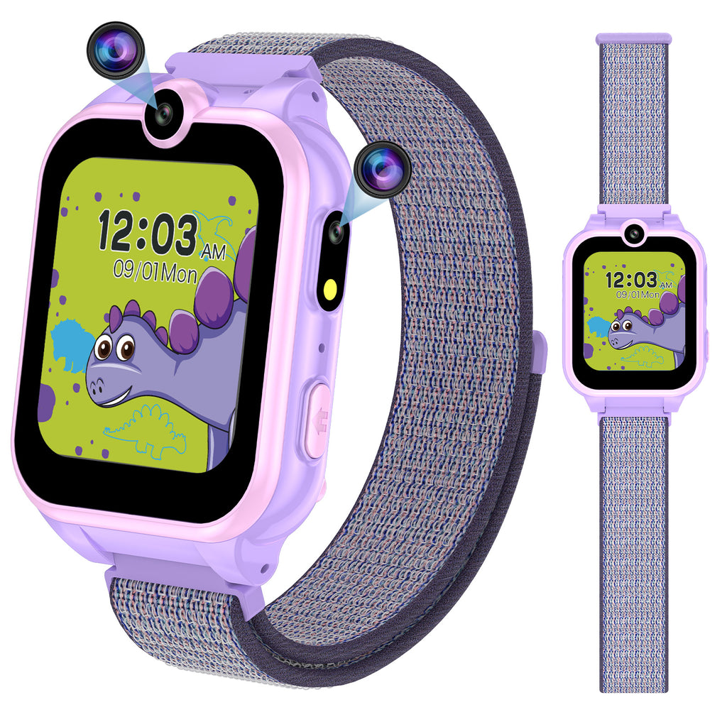 PTHTECHUS X16 1.54" Kids Smart Watch for Boys Girls Kids Smartwatch Purple